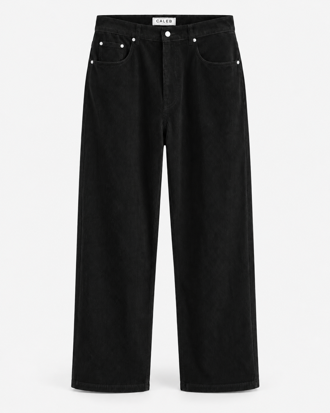 Caleb - Pantalon Velours Côtelé - Noir