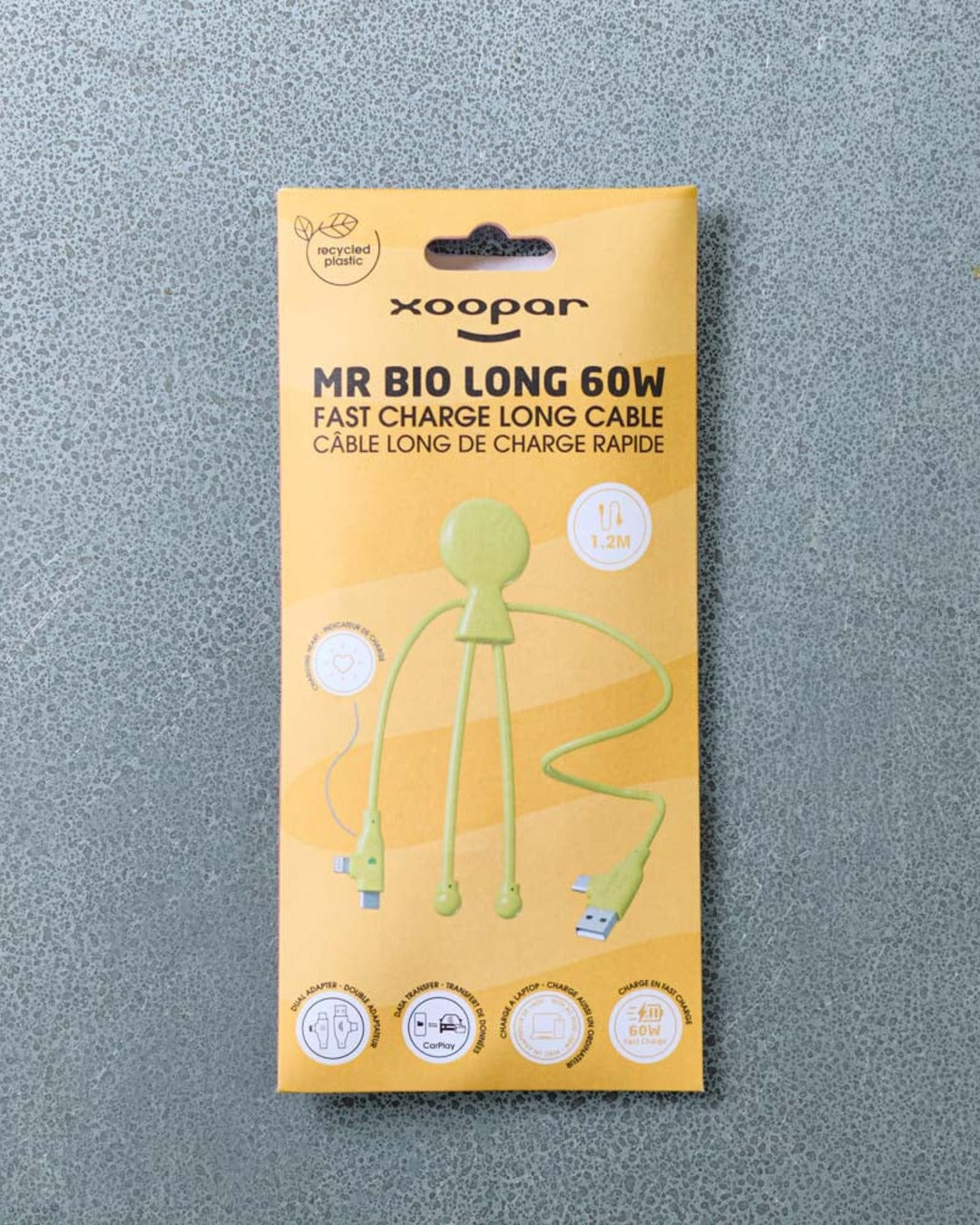 Xoopar - Mr Bio Long Fast Cable - Yellow