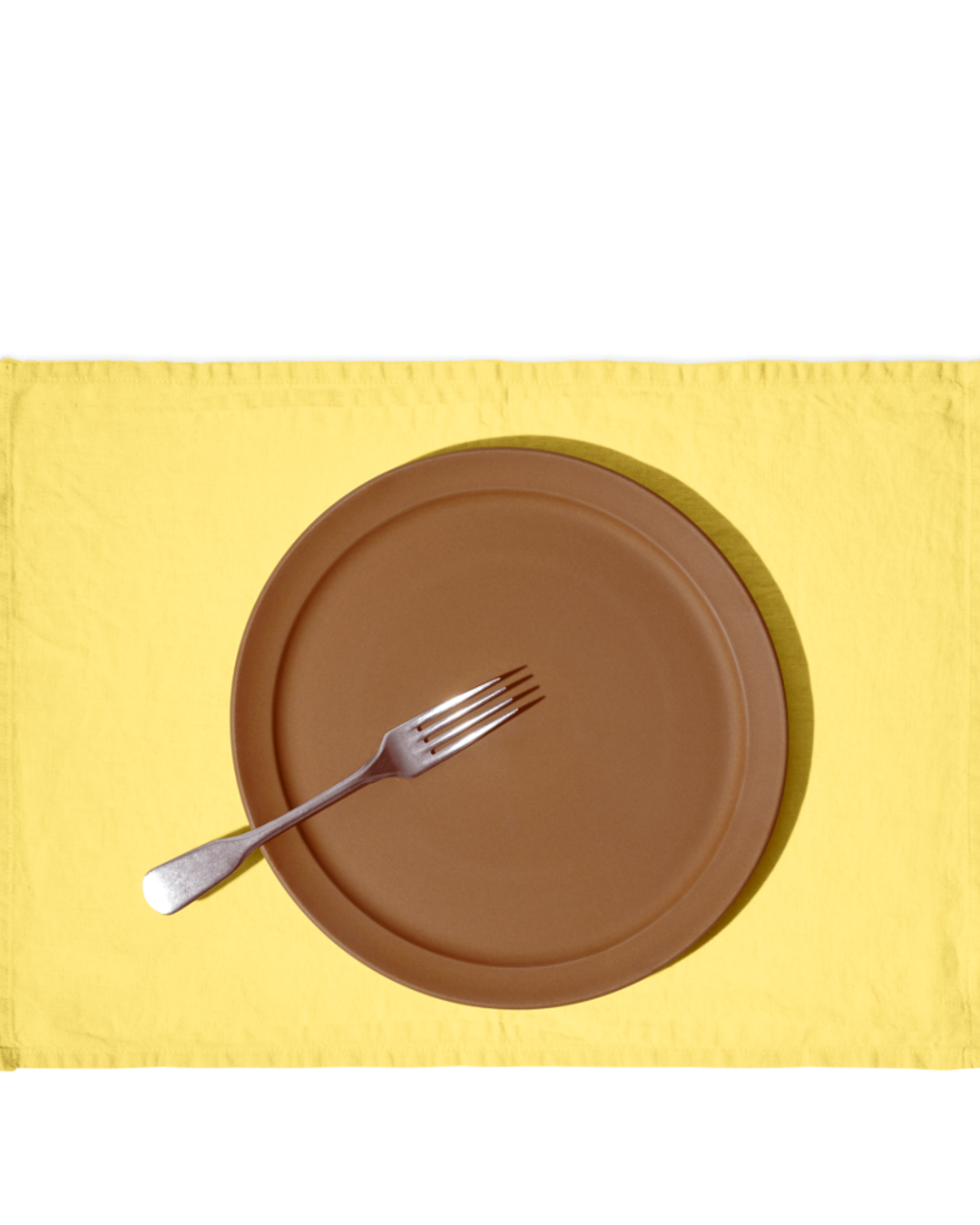 Merci - Washed linen placemat - Lemonade Yellow