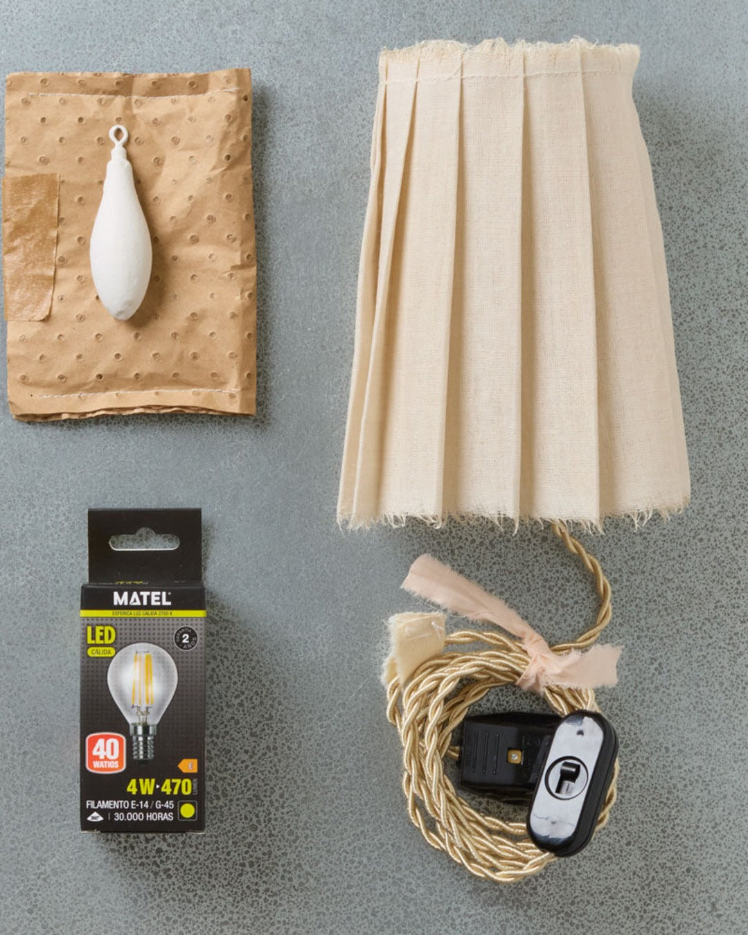 Chamusquina - Muffin Pendant Light - Stone