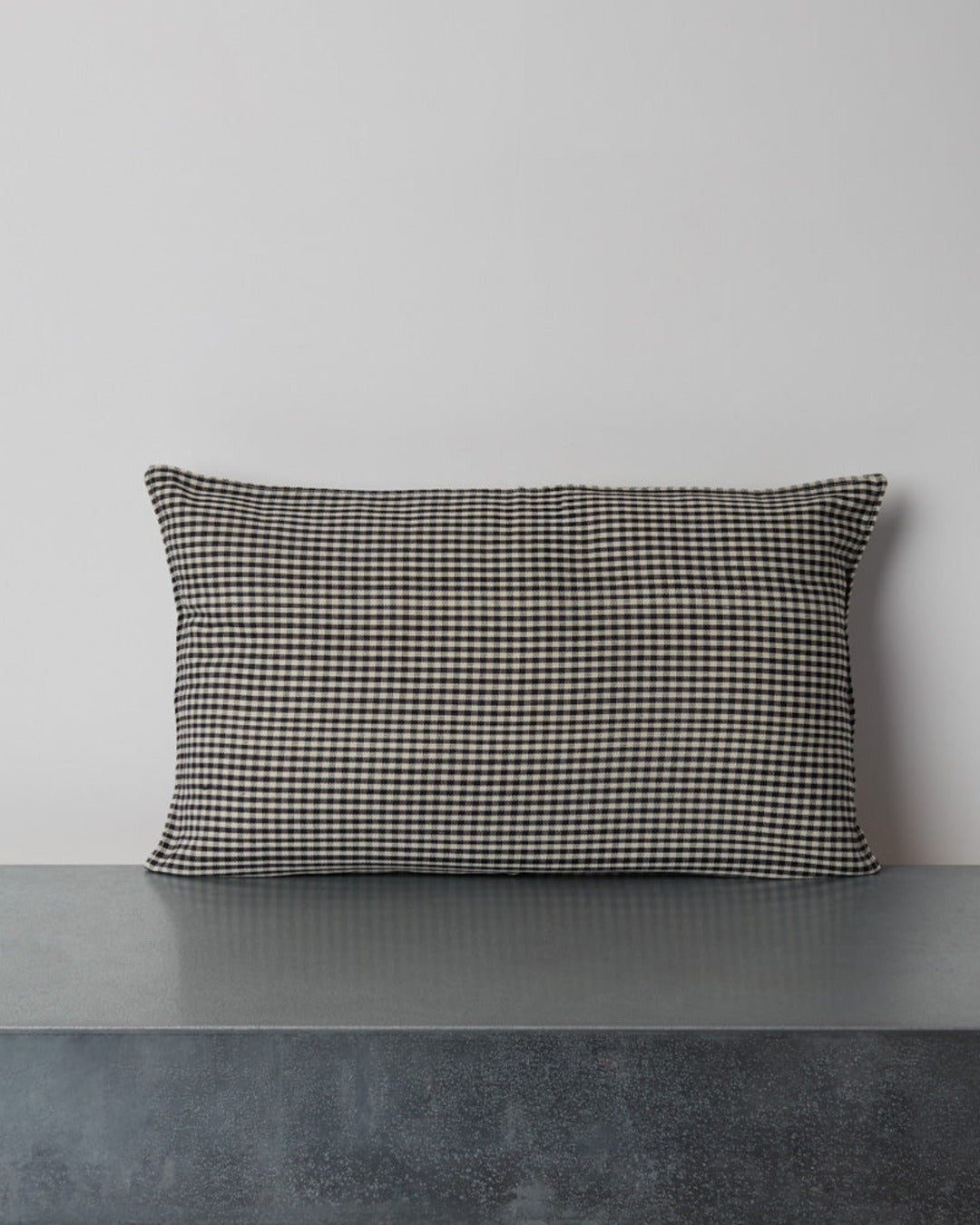 Tensira - Coussin En Coton - Vichy Noir & Blanc