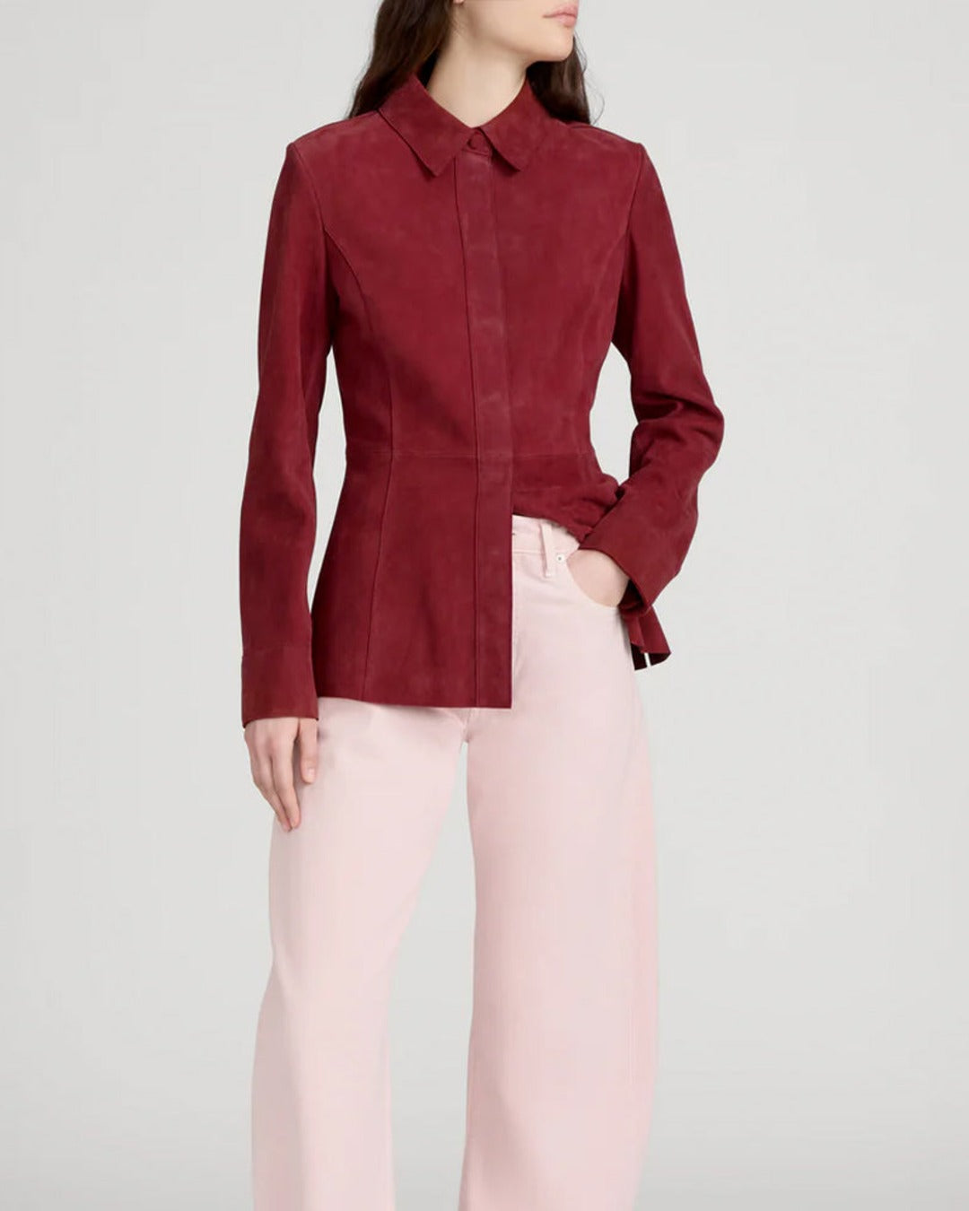 Frame - Suede Shirt - Garnet