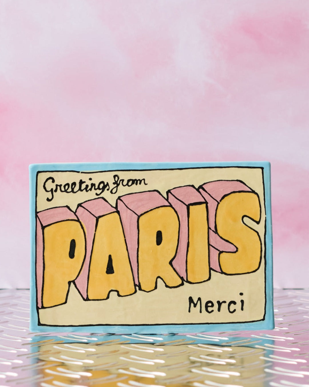 Merci x Michela Castagnaro - Merci Ceramic Postcard - Pink