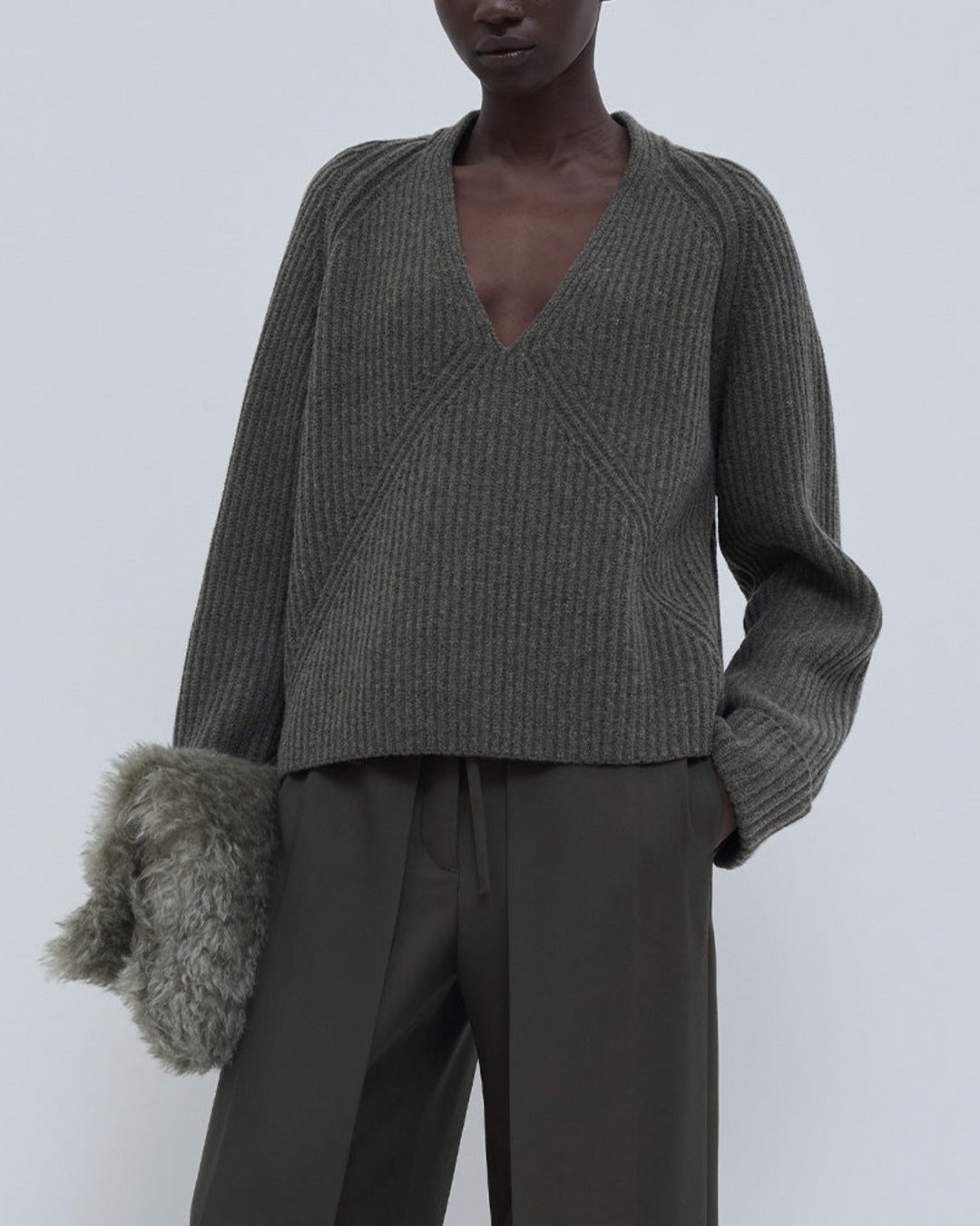 Christian Wijnants - Keolana Sweater - Heather Forest Green