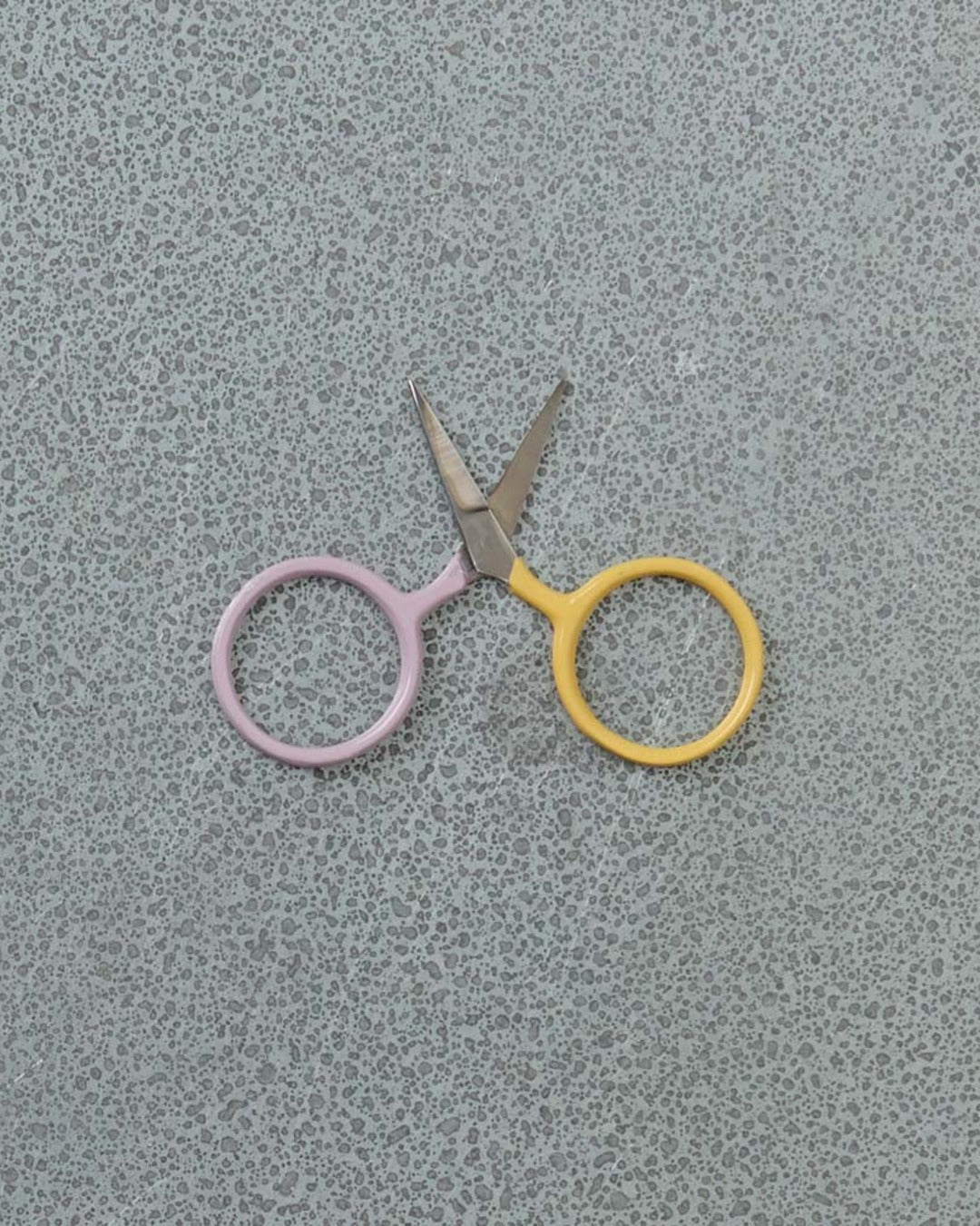 Degen - Mini Ciseaux Ronds - Jaune & Lilas