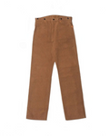 Pantalon Merci Paris Warehouse & Co 1228 en toile duck marron à rayures, style workwear vintage en coton