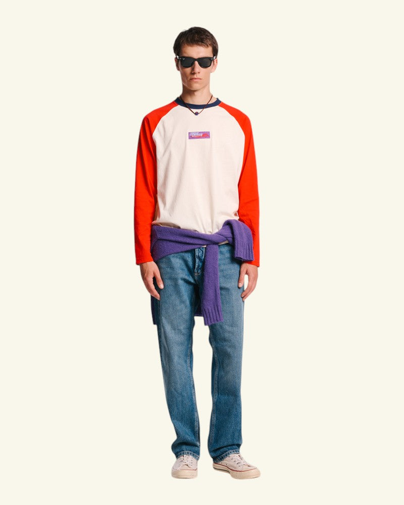 Au Vieux Campeur - Congés Payés - T-shirt Jace - Ecru Rouge & Bleu
