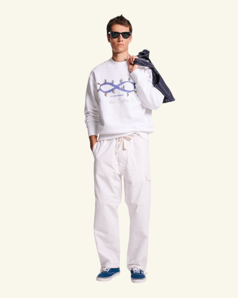 Au Vieux Campeur - Congés Payés - Sweat Infiniment Vieux - Blanc