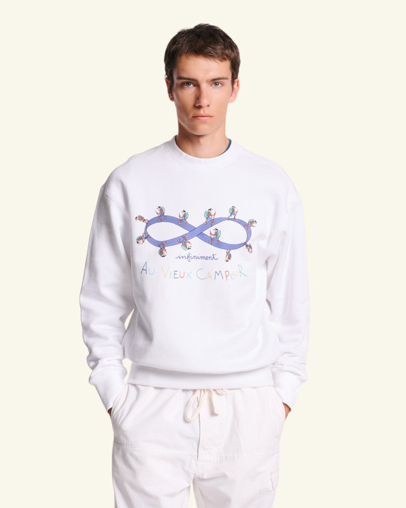 Au Vieux Campeur - Congés Payés - Sweat Infiniment Vieux - Blanc