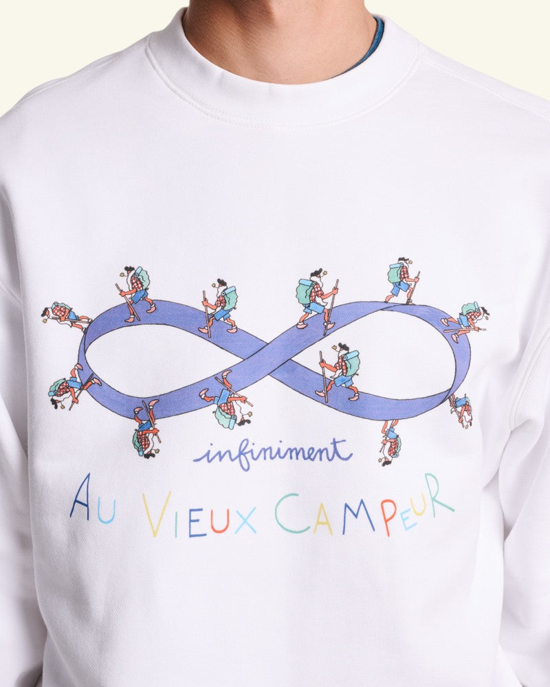 Au Vieux Campeur - Congés Payés - Sweat Infiniment Vieux - Blanc