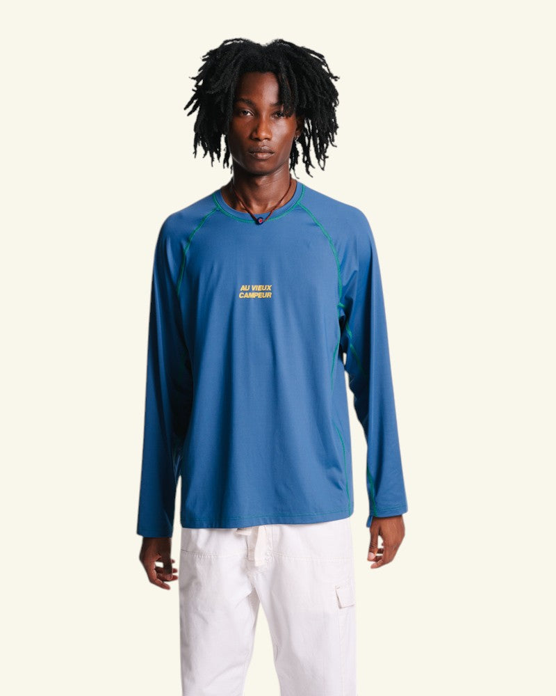 Au Vieux Campeur - Paid Holidays - Otis Long Sleeve T-shirt - Navy