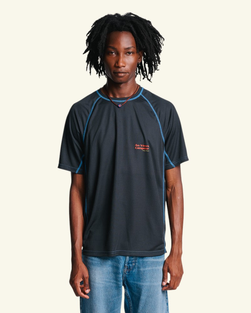 Au Vieux Campeur - Paid Holidays - Otis Short Sleeve T-shirt - Black