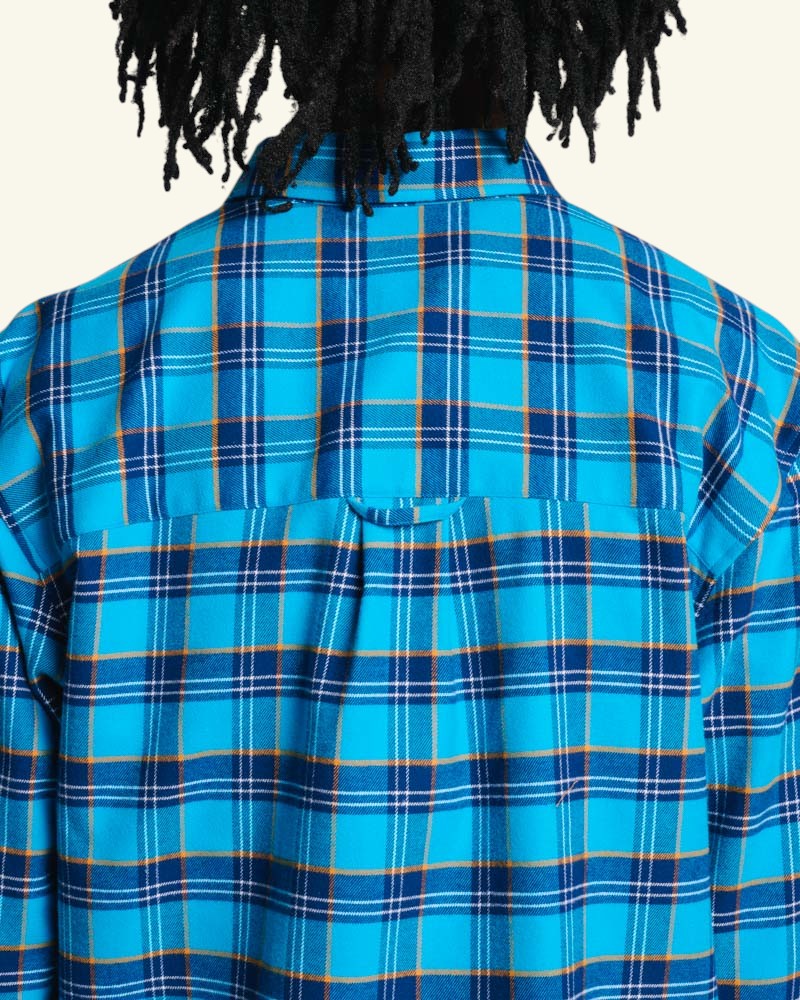 Au Vieux Campeur - Congés Payés - Chemise Elmer Flanelle - Marine & Bleu