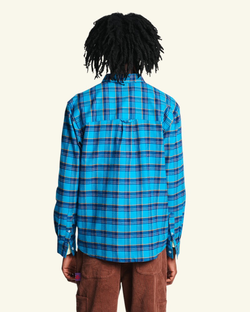 Au Vieux Campeur - Congés Payés - Chemise Elmer Flanelle - Marine & Bleu