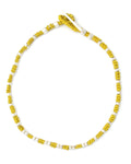 Mikia - Small Silver Beads Bracelet - Yellow