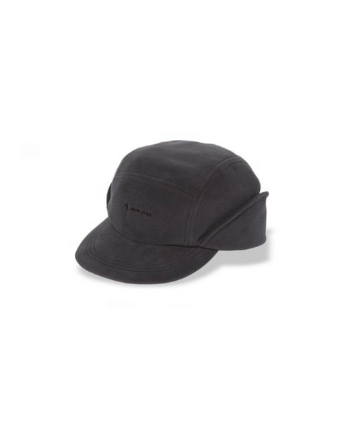 Casquette Merci Paris Snow Peak en polaire Polartec charbon avec cache-oreilles et logo brodé pour l'hiver