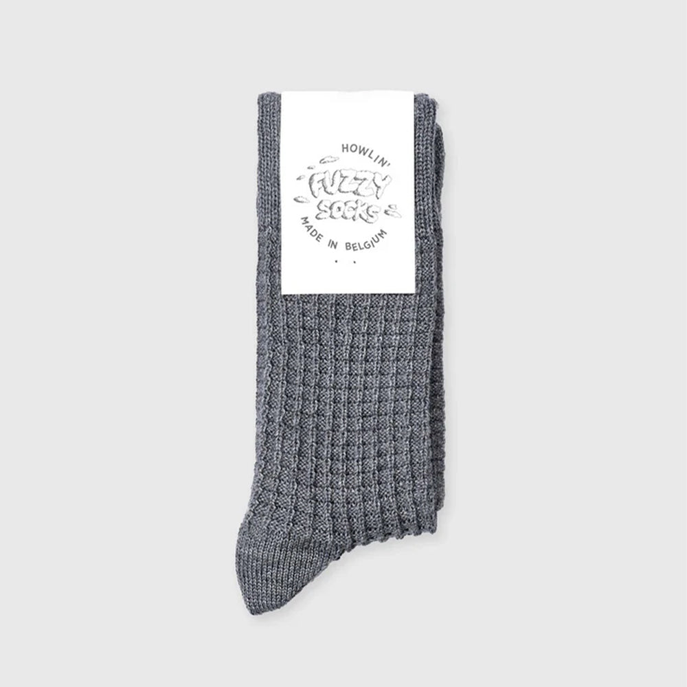 Howlin' - Chaussettes Fuzzy Waffle - Gris