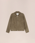 Veste Arlo Merci Paris en laine mélangée marron avec fermeture zippée et poches latérales