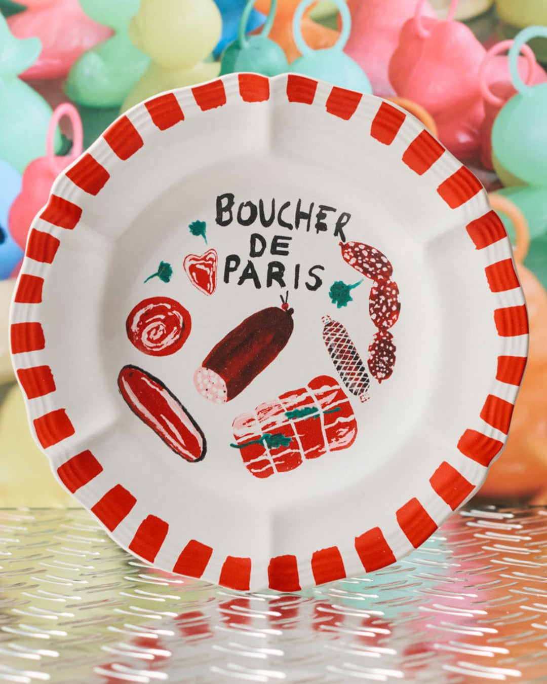 Merci - Earthernware plate - Butcher
