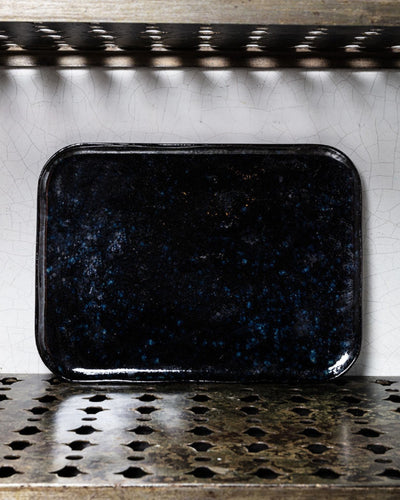 Merci x Serax - Stoneware flat plate n°1 - Ink Black
