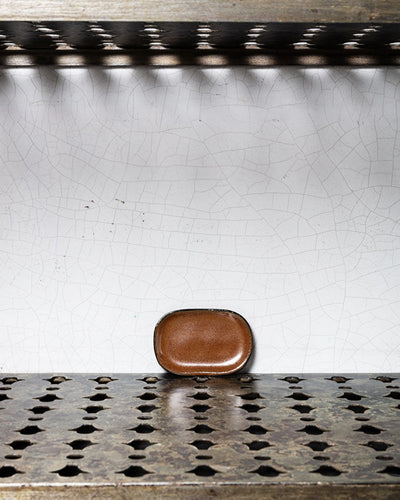 Merci x Serax - Stoneware flat plate n°4 - Ochre