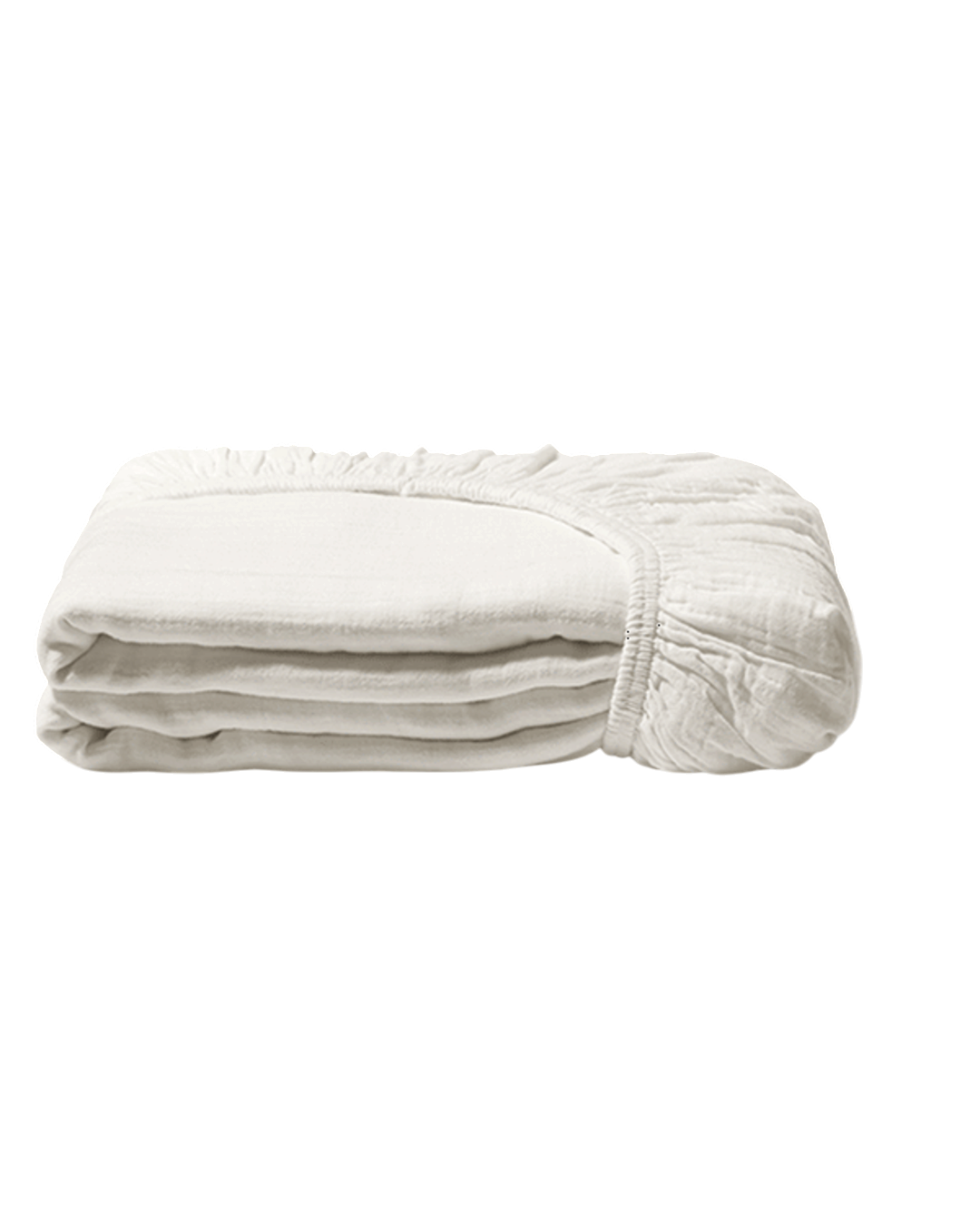 Parure en gaze de coton Blanc de Meudon — drap-housse plié