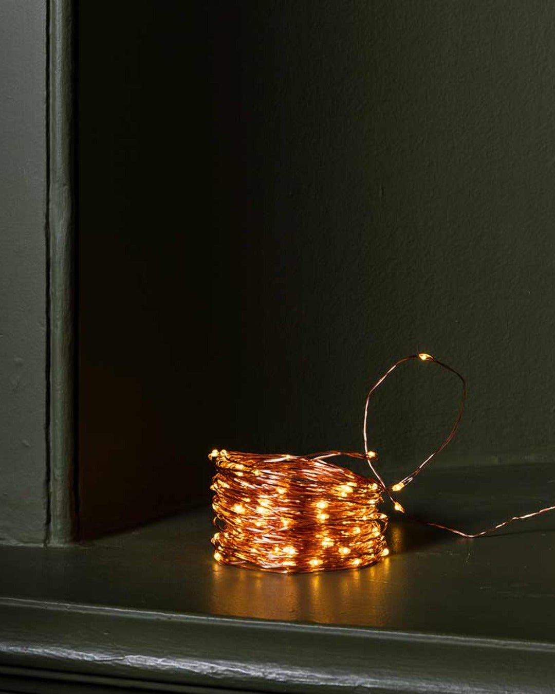 Merci - 12 m metal wire garland - 120 LED - Brass