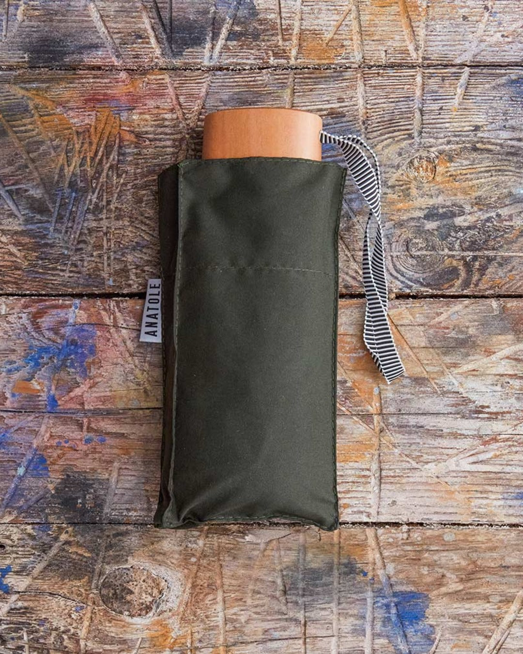 Anatole - Small wooden umbrella - Khaki