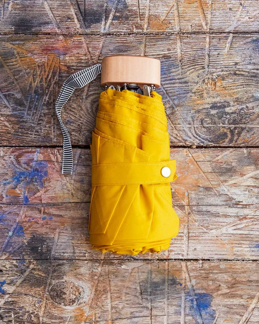 Anatole - Small wooden umbrella - Yellow