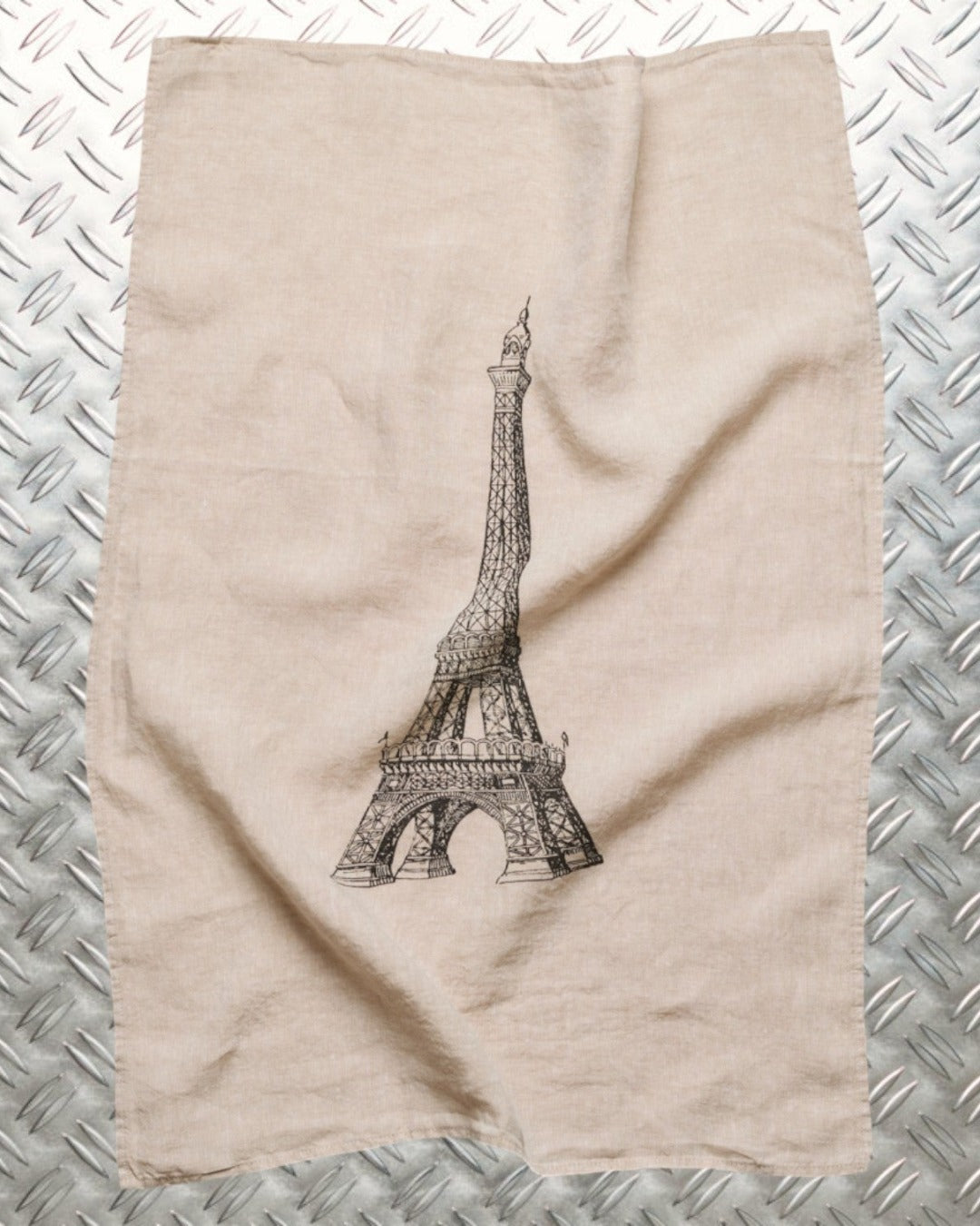 Serie Limitee Louise - Torchon En Lin Lavé Tour Eiffel