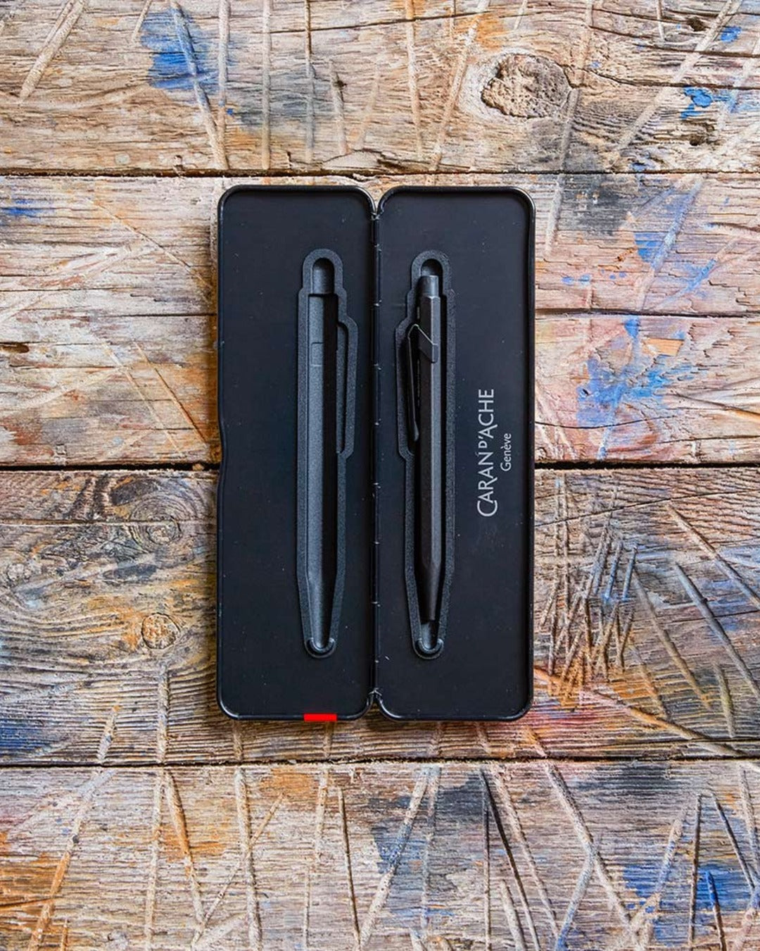 Caran D Ache - Ballpoint pen with case - Black