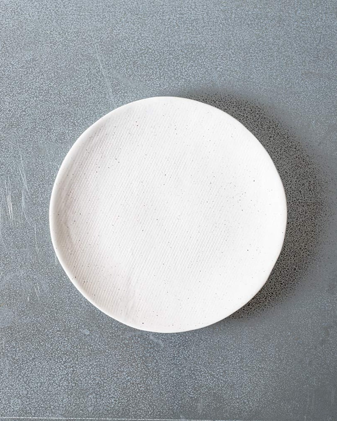Mos - Assiette Plate En Grès - Crème