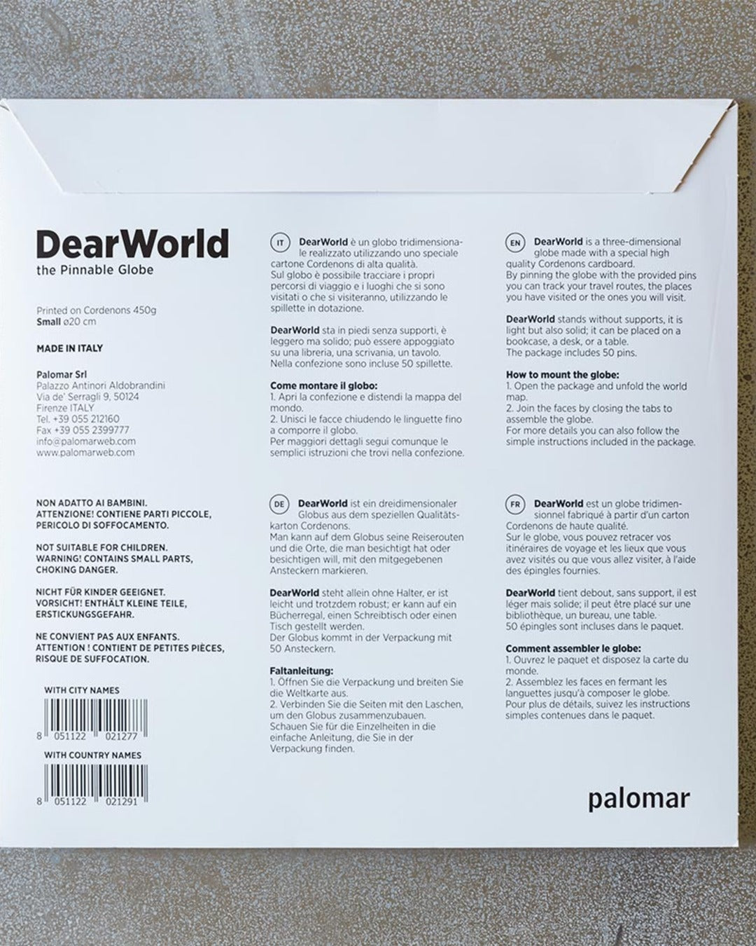 Palomar - Globe Terrestre Here By Countries
