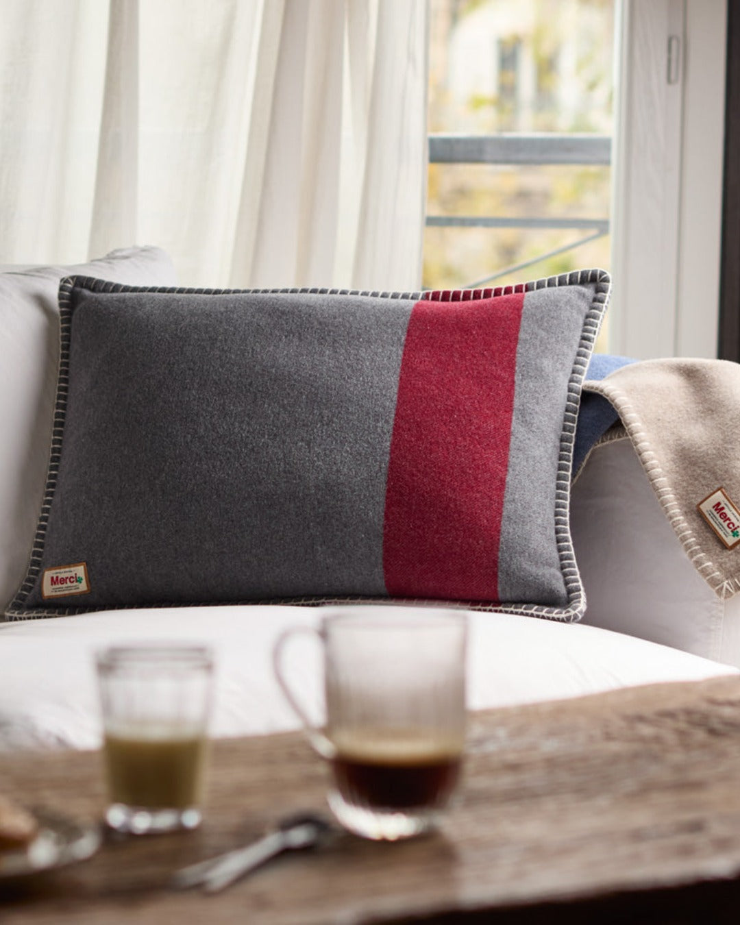 Merci - Coussin - Gris