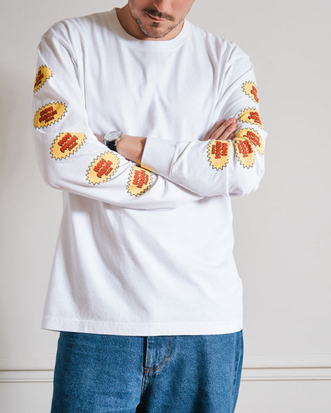 Merci - Non Merci Beavies T-Shirt Ls - White