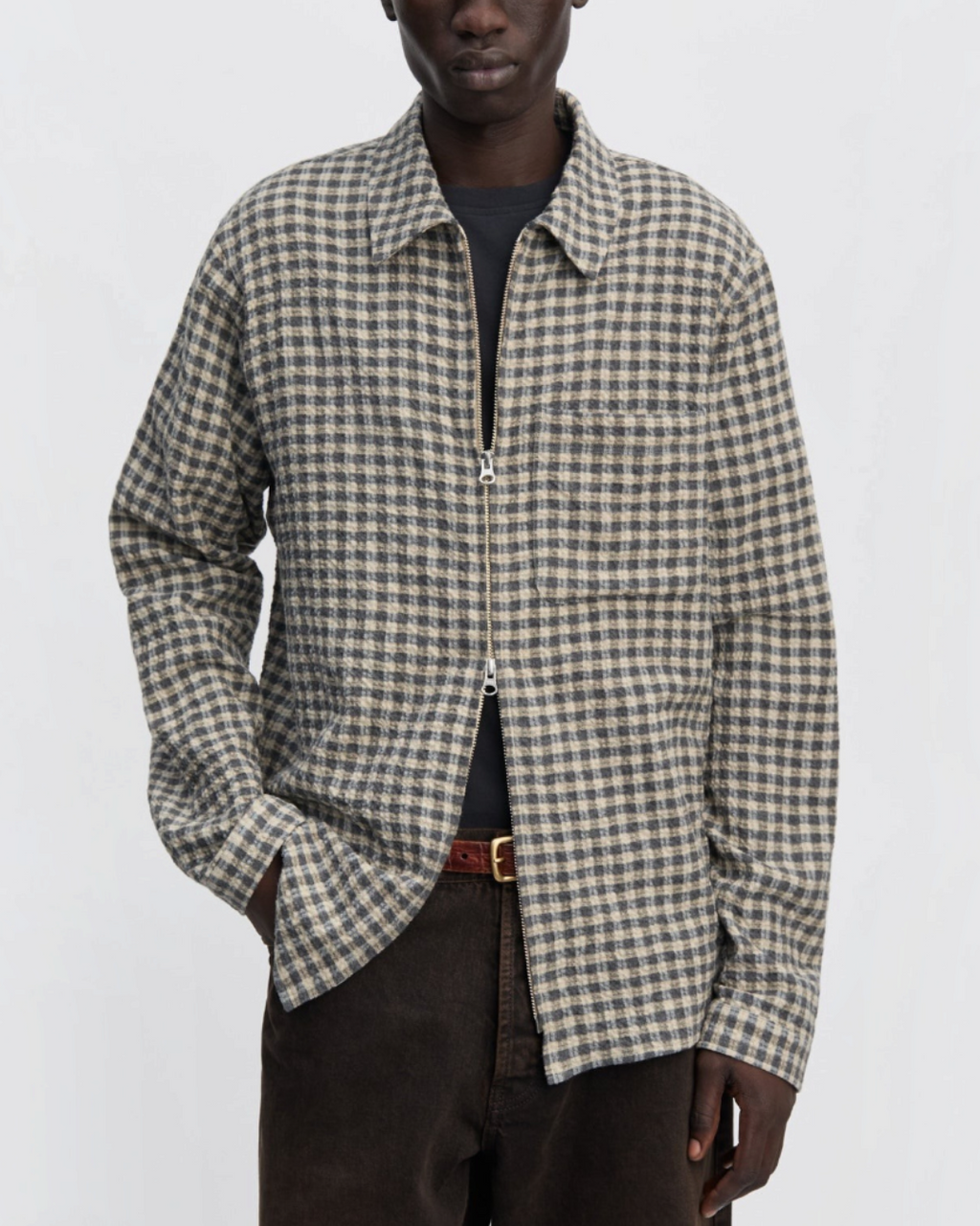 Another Aspect - Overshirt 1.0 JPN - bleu and ecru checks