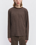 Another Aspect - T-shirt rayé 3.0 JPN - Rayures marron et écru