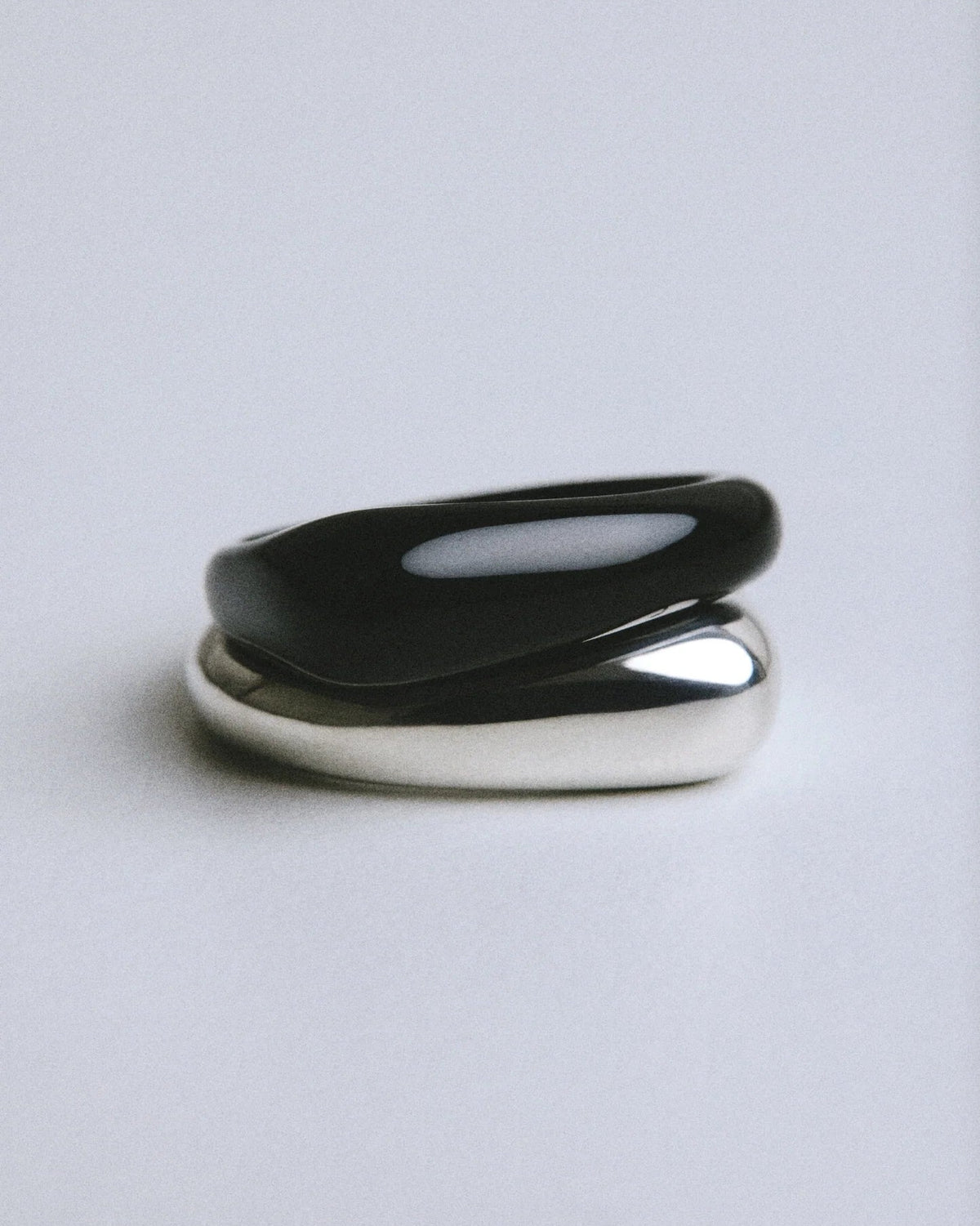 Ragbag - Bague Empilable Dagny - Onyx Noir