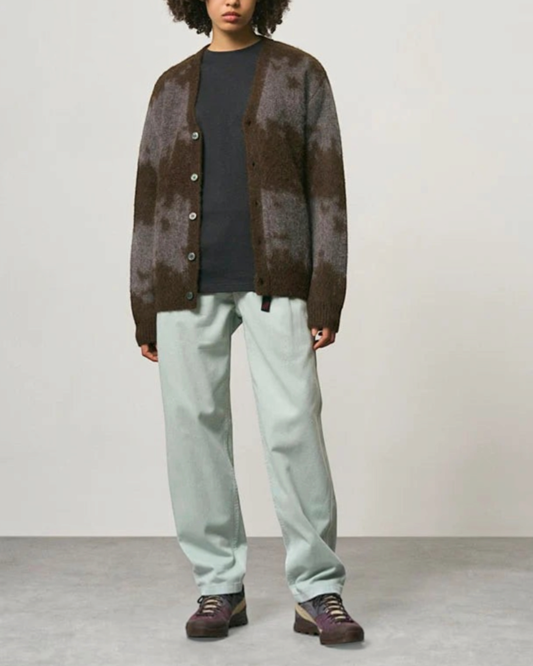 Gramicci - Mohair Cardigan - Slate Splatter