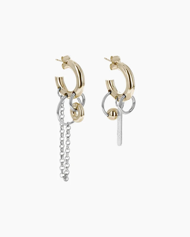 Justine Clenquet - Boucles D'Oreilles Irvin - Gold Palladium