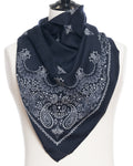 Destin - Écharpe Judy Carré Bandana - Bleu
