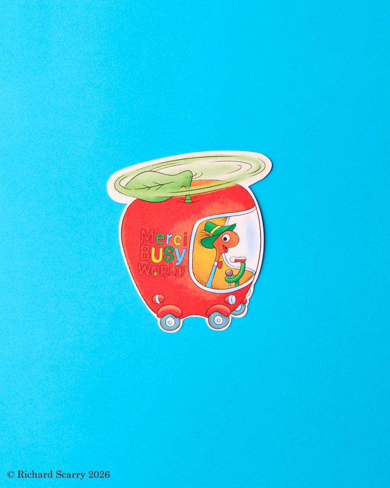 Merci x Richard Scarry - Carte Postale Pomme