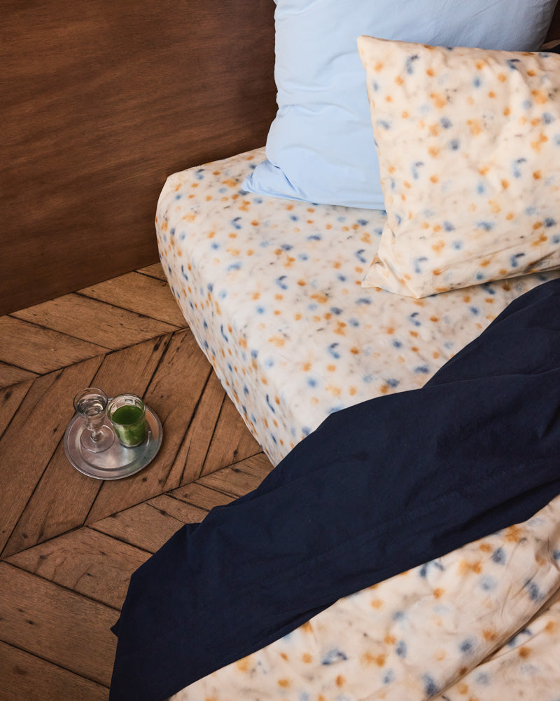 Merci - Parure en percale de coton - Tataki Herbier — détail et mise en scène