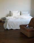 Merci - Parure en percale de coton - Blanc Craie — lit complet