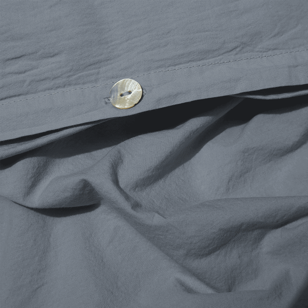 Cotton percale duvet cover - Mist Grey
