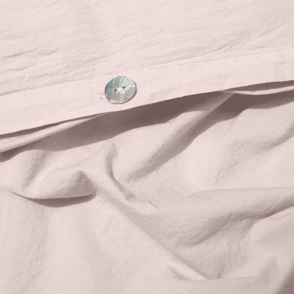 Housse de couette en percale de coton - Rosé Poudré