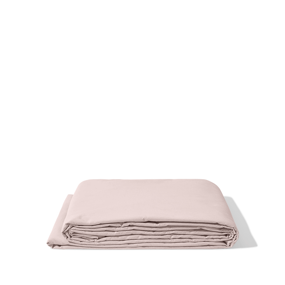 Drap plat en percale de coton - Rosé Poudré