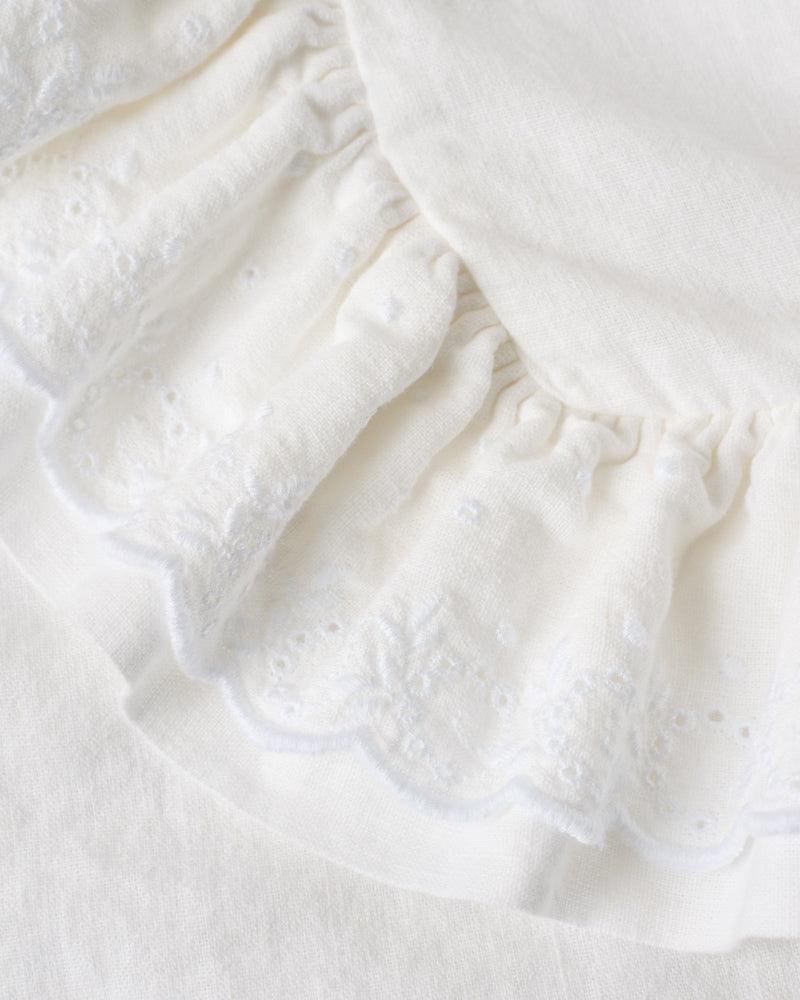 Merci - Embroidered linen placemat - 02 Eyelet