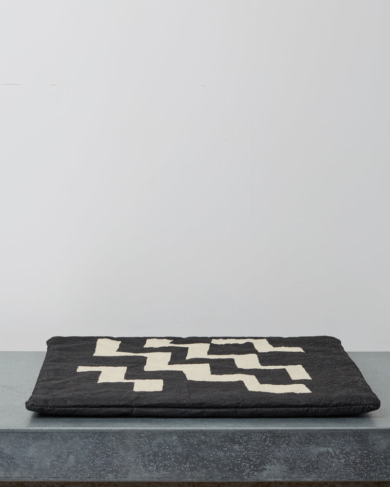 Fennica - Zigzag Zabuton Cushion - Black