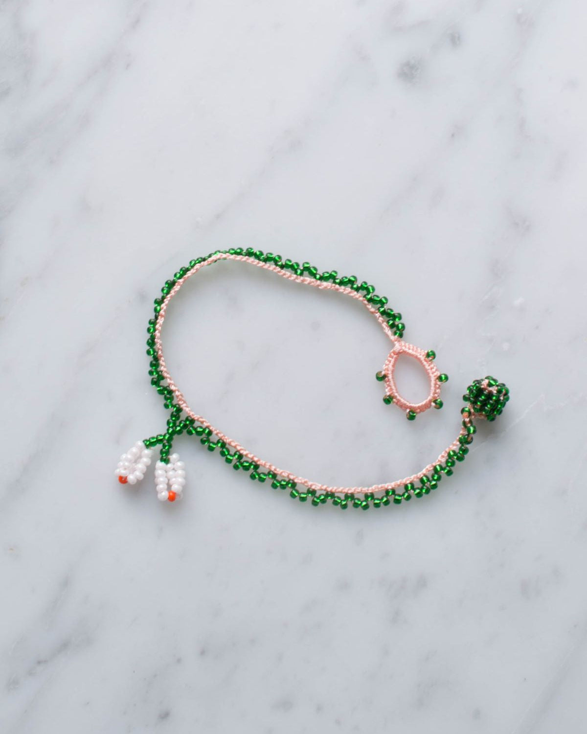 Ottomania - Orange Bracelet - Green & Pink